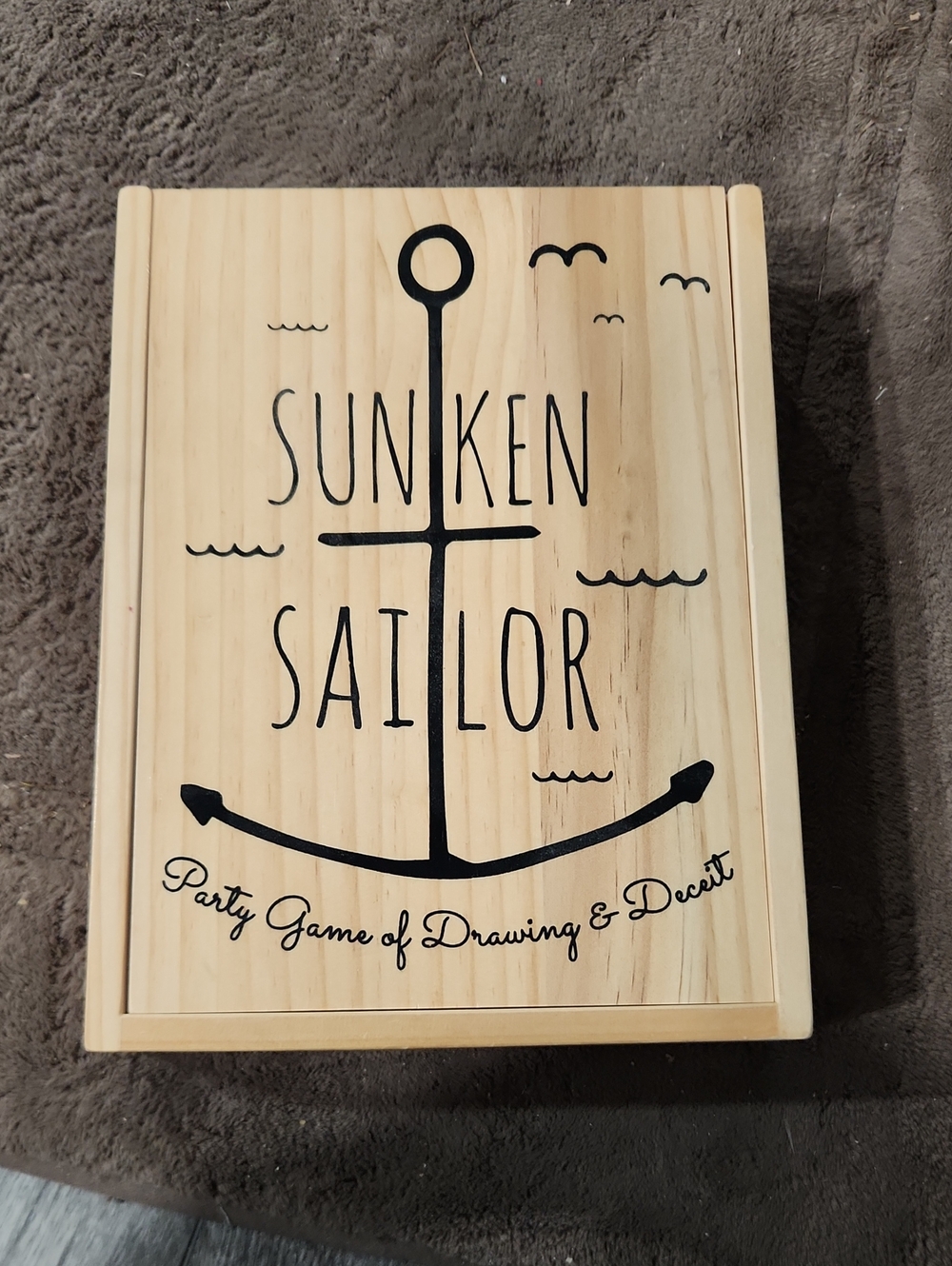 Wooden Party Game - Natural Wood with Black Print